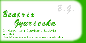 beatrix gyuricska business card